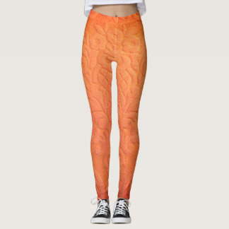 Orange Design Leggings