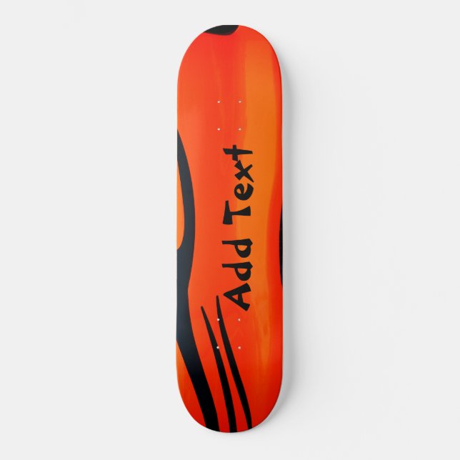 Orange Design Skateboard (Vorderseite)