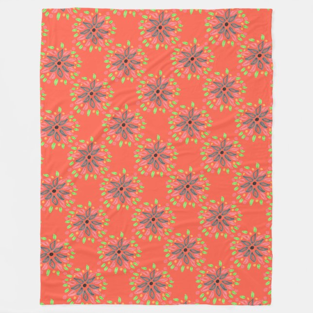 Orange Designer Fleece Blanket (Vorderseite)