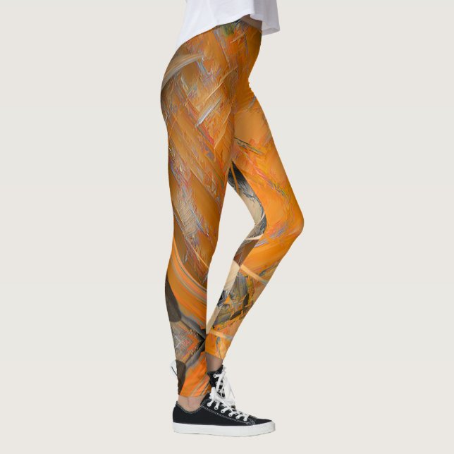 Orange Designer Leggings (Rechts)