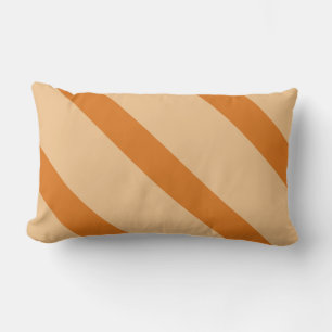 Orange Diagonal Stripe American Mojo Throw Cushion Lendenkissen