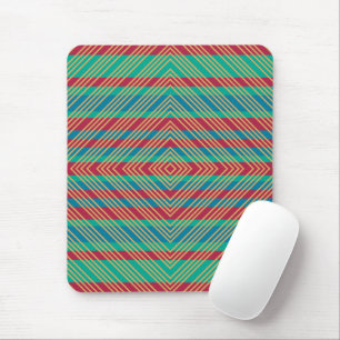 Orange Diamond Blue Red Türkise Pattern Mousepad