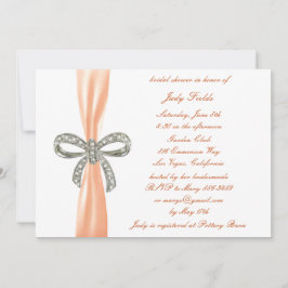 Orange Diamond Bow Bridal Dusche Einladung