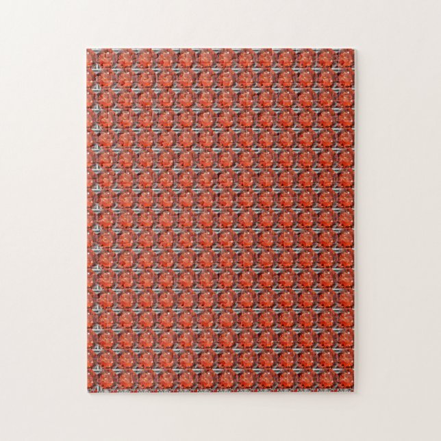 Orange Diamond Gemstone Art, Orange Puzzle (Vertikal)