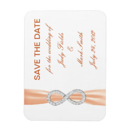 Orange Diamond Infinity speichert das Date Magnet