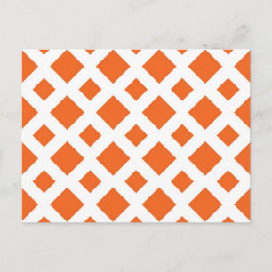 Orange Diamonds on White Postkarte