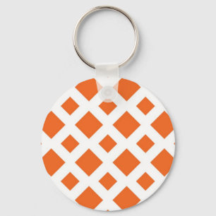 Orange Diamonds on White Schlüsselanhänger