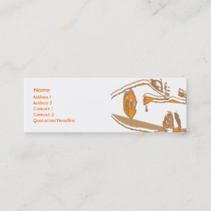 Orange, die - dünn denkt mini visitenkarte
