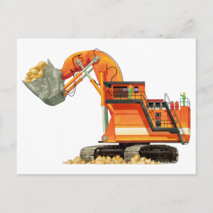 Orange Digger Postkarte