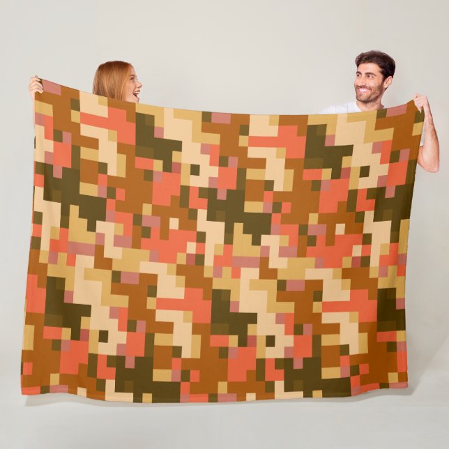 Orange Digital Camouflage Fleece Blanket (Beispiel)
