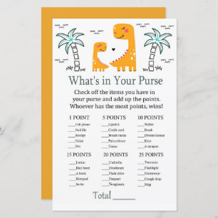 Orange Dino Was ist in deinem Handtaschenspiel Bab