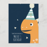 Orange Dinosaur Birthday Danke Party