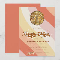 Orange Disco Retro 70er Paare Dusche