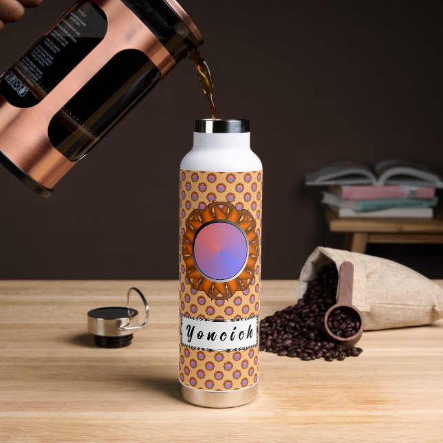 Orange Disk Ribbon von Kenneth Yoncich Trinkflasche (Kaffee)