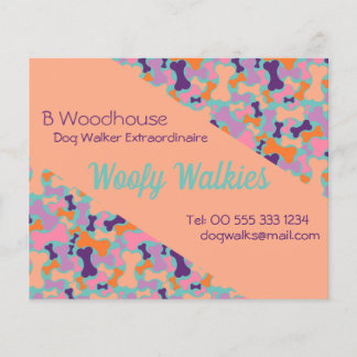 Orange dog bone design business Stationer Flyer