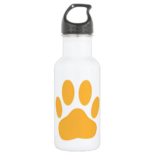 Orange Dog Pawprint Trinkflasche