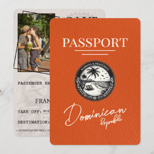 Orange Dominikanische Republik - Reisepass Save th The Date