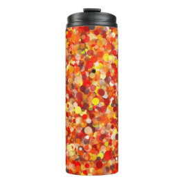 Orange Dot Thermal Tumbler Thermosbecher