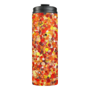 Orange Dot Thermal Tumbler Thermosbecher