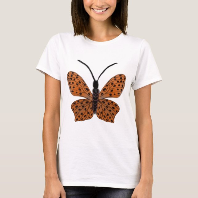 Orange Dotted Butterfly T-Shirt (Vorderseite)