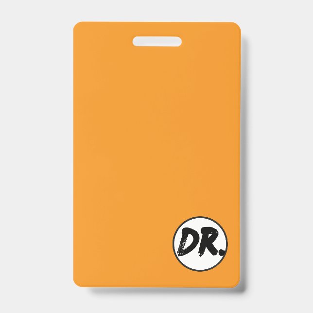 Orange DR. Logo Handyhülle Ausweis (Vorderseite)