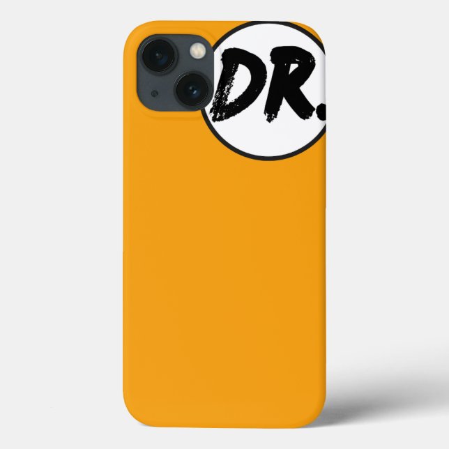 Orange DR. Logo Phone case (Rückseite)