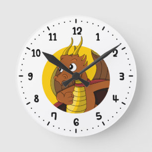 Orange Dragon Cartoon rund um die Uhr