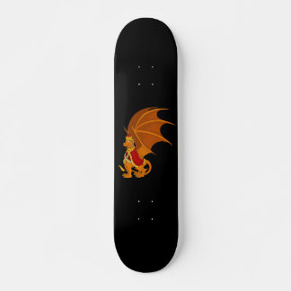 Orange Dragon Cartoon Skateboard