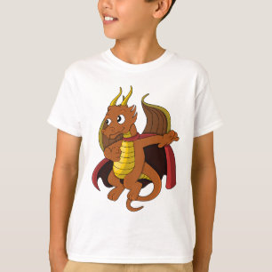 Orange Dragon Cartoon T - Shirt