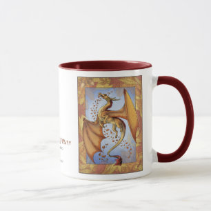 Orange Dragon of Autumn Nature Fantasy Art Tasse