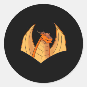 Orange Dragon Sticker