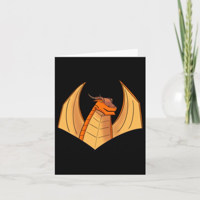 Orange Dragon Sticker Karte (Vorderseite)