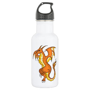 Orange Dragon zeichnend Trinkflasche