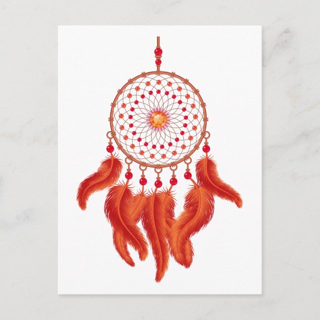 Orange Dream Catcher Postkarte (Vorderseite)