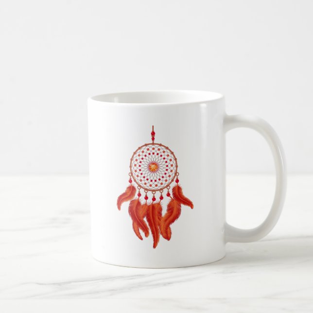 Orange Dream Catcher Tasse (Rechts)