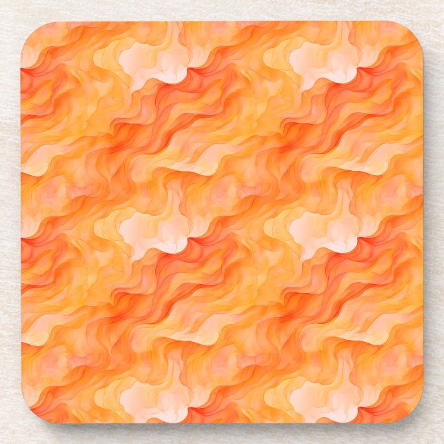 Orange Dream Waves Getränkeuntersetzer (Vorderseite)