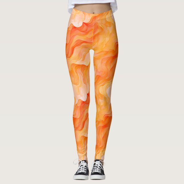 Orange Dream Waves Leggings (Vorderseite)