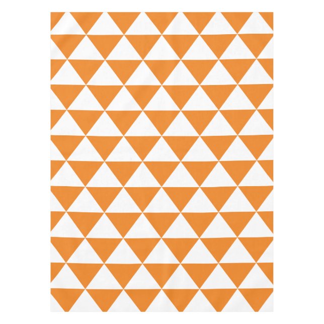 Orange Dreieck-Muster Tischdecke (Vorderseite)