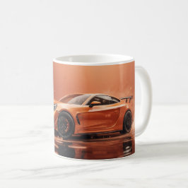 Orange Drifting Sports Car 365 Kaffeetasse