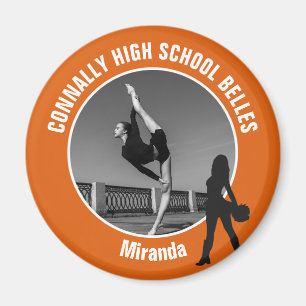 Orange Drill-Team-Foto High School Tänzerin Magnet