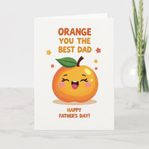 Orange Du bist der beste Papa Karte