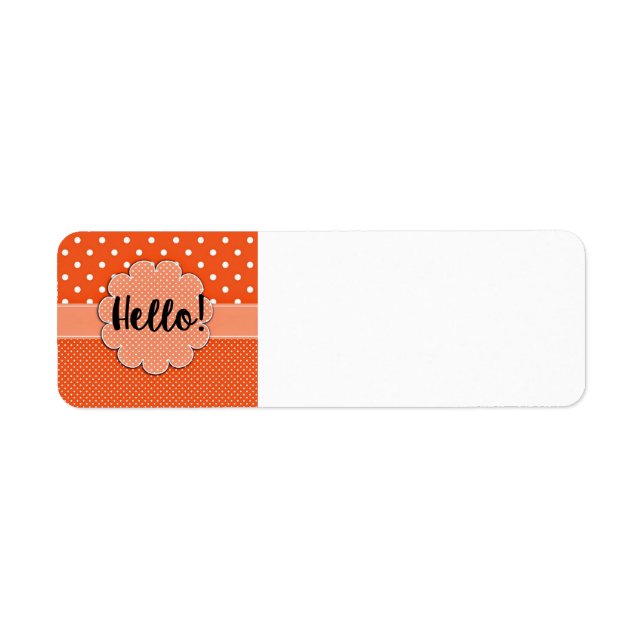 Orange, du Glad? Adresse / Artikelbezeichnung (Vorne)