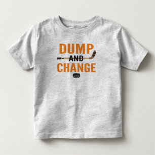 Orange Dump and Change Hockey Kleinkind T-shirt