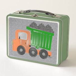Orange Dump LKWs Metall Brotdose
