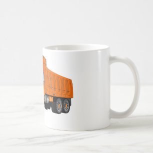 Orange Dump Truck Cartoon Tasse