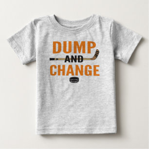 Orange Dump und Wechsel Hockey Baby T-shirt