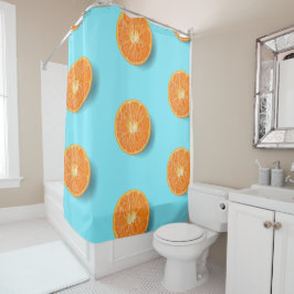 Orange Duschvorhang