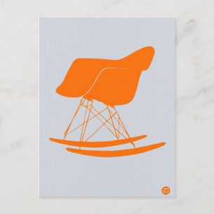 Orange Eames Vorsitzender Postkarte