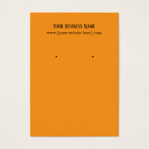 Orange Earring Business Cards