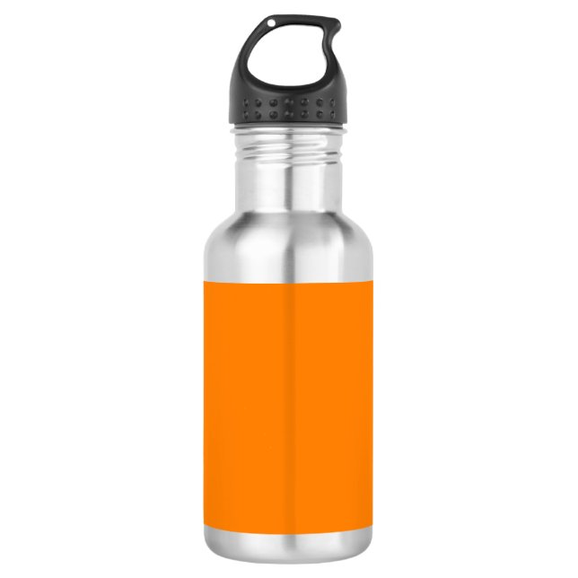 Orange Edelstahlflasche (Vorderseite)